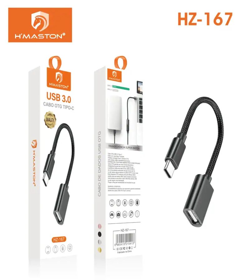 Cabo OTG USB 3.0 Type-C H'Maston HZ-167