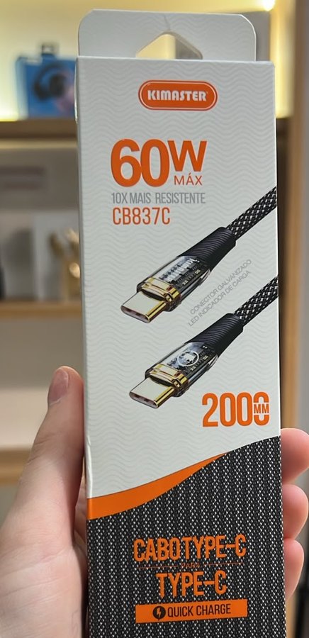 Kimaster Cabo Kimaster CB837C 60W Type-C para Type-C 2M