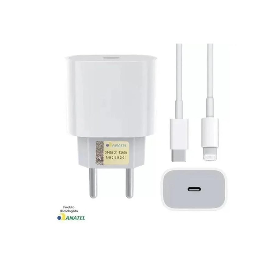 Kaidi Carregador Kaidi Turbo PD 20W Type-C para Lightning 1M