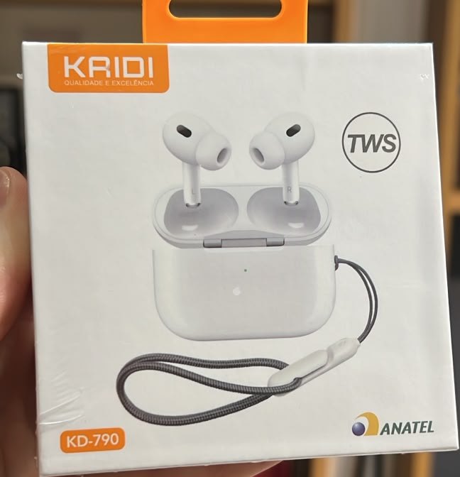 Kaidi Fone de Ouvido Kaidi KD-790 TWS Branco