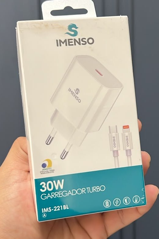 IMENSO Carregador Imenso Turbo 30W IMS-221BL + Cabo Lightning