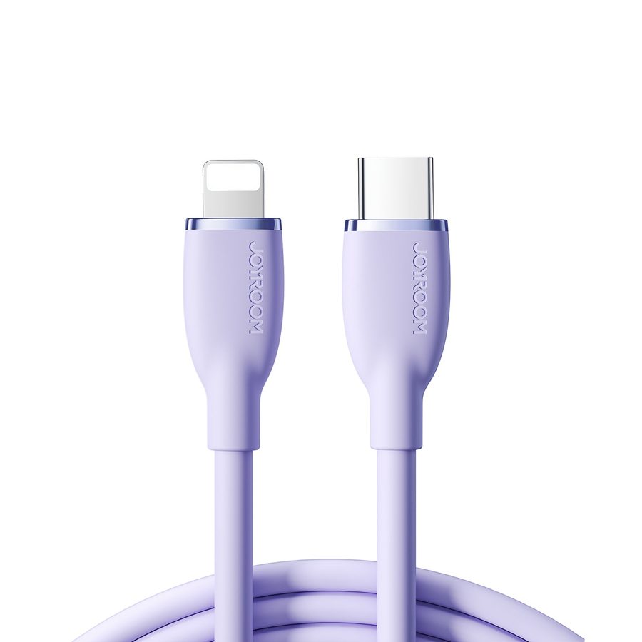 Joyroom Cabo Joyroom Liquid Silicone 30W Type-C para Lightning 1.2M Roxo