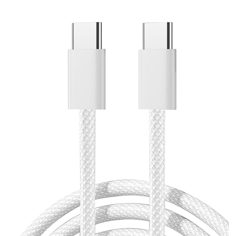 Joyroom Cabo Joyroom 60W Type-C para Type-C 1M Trançado Branco
