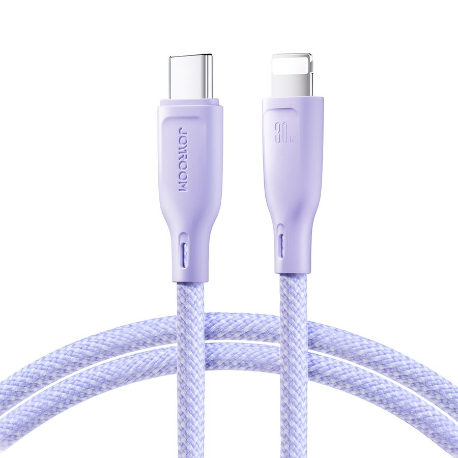 Joyroom Cabo Joyroom Multi-Color 30W Type-C para Lightning 1M Roxo