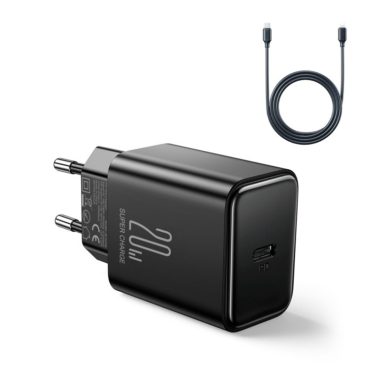 Joyroom Carregador Joyroom PD 20W Kit Type-C Preto