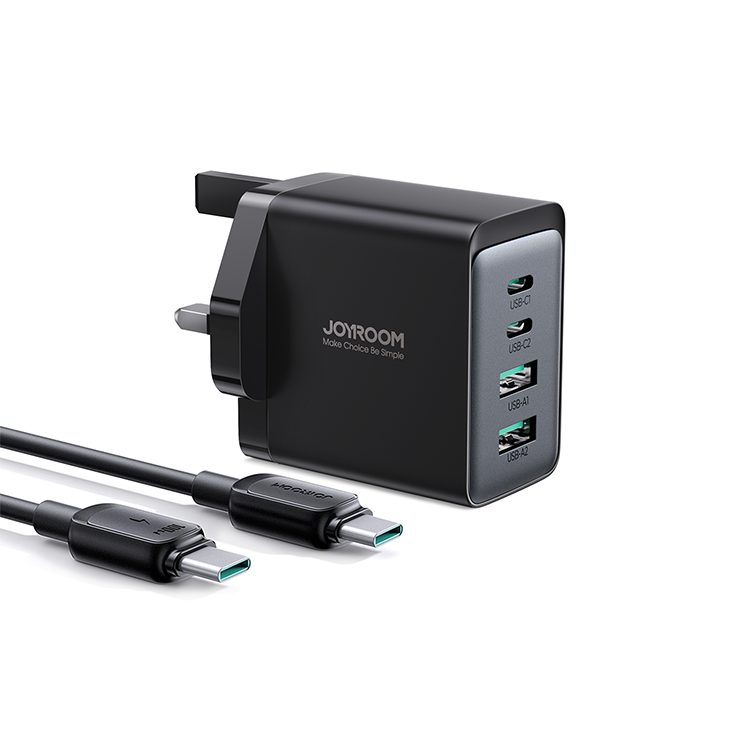Joyroom Carregador Joyroom GaN Ultra 67W 4 Portas + Cabo 100W Preto